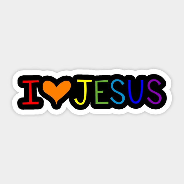 Jesus Shirt I Love Jesus Sticker by DANPUBLIC